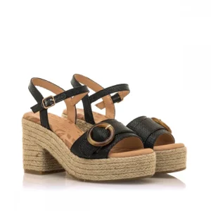 Calzaro Sandalias | Alpargatas | Sandalia de Tacón Courtney 59607 Negro.