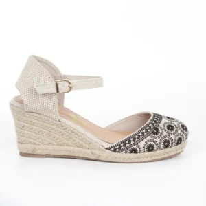 Calzaro Alpargatas | Sandalia Esparto Cuña Yute 621 Negro