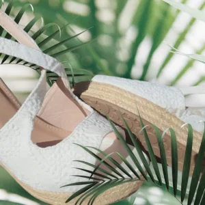 Calzaro Alpargatas | Alpargatas | Sandalia Esparto Cuña Yute Ona Blanco