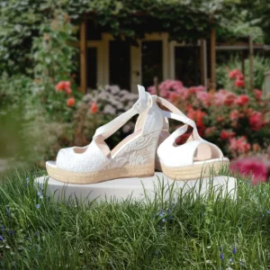 Calzaro Alpargatas | Alpargatas | Sandalia Esparto Cuña Yute Ona Blanco
