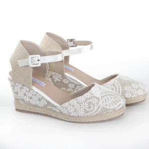 Calzaro Alpargatas | Sandalia Esparto Cuña Yute Mar Blanco