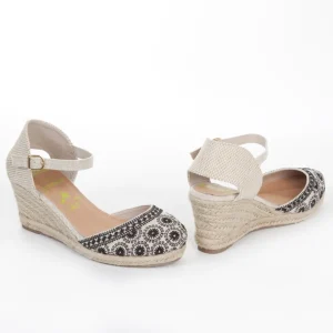 Calzaro Alpargatas | Sandalia Esparto Cuña Yute 621 Negro