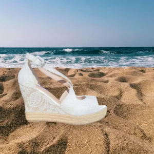 Calzaro Alpargatas | Alpargatas | Sandalia Esparto Cuña Yute Ona Blanco