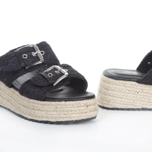Calzaro Sandalias | Alpargatas | Sandalia  Hebillas Yute 22036 Negro