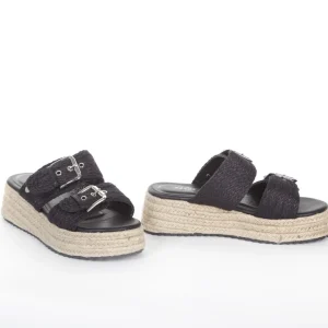 Calzaro Sandalias | Alpargatas | Sandalia Hebillas Yute 22036 Negro