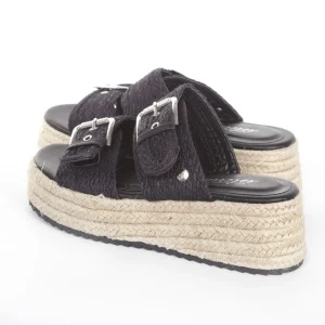 Calzaro Sandalias | Alpargatas | Sandalia Hebillas Yute 22036 Negro