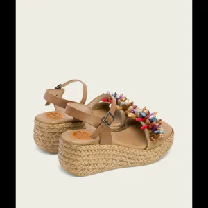Calzaro Sandalias | Sandalia Piel Cuña Piel 3039 Taupe Gemma.