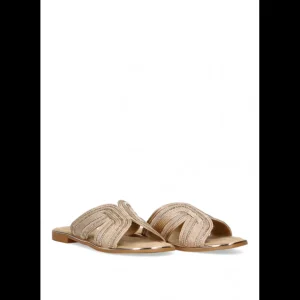 Calzaro Sandalias | Sandalia Plana 10027 Etika Punta Blanca Rosa Nude .