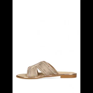 Calzaro Sandalias | Sandalia Plana 10027 Etika Punta Blanca Rosa Nude .