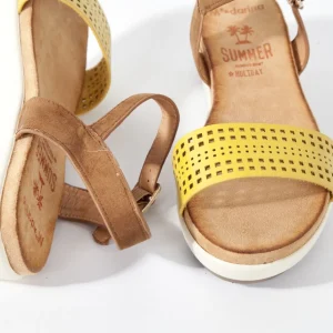 Calzaro Sandalias | Sandalia plana 277 mostaza