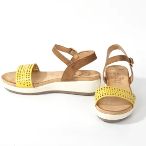 Calzaro Sandalias | Sandalia plana 277 mostaza