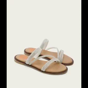 Calzaro Sandalias | Sandalia Plana 3009 Piel Plata Caitlin.
