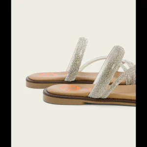 Calzaro Sandalias | Sandalia Plana 3009 Piel Plata Caitlin.