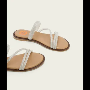 Calzaro Sandalias | Sandalia Plana 3009 Piel Plata Caitlin.