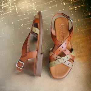 Calzaro Sandalias | Sandalia Plana 3754 Tiras Cuero.