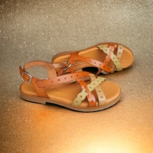 Calzaro Sandalias | Sandalia Plana 3754 Tiras Cuero.