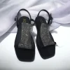 Calzaro Sandalias | Sandalia Plana Adorno Metalizado 501 Negro.