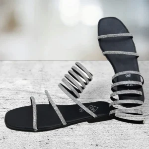 Calzaro Sandalias | Sandalia Plana Fantasía 23500 Negro