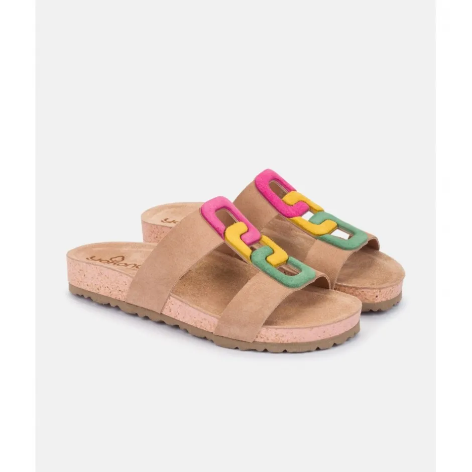 sandalia_plana_jerba__mul_5.webp Calzaro Sandalias Bios | Sandalia Plana Jerba 124 Multi Fucsia, Mostaza, Verde.