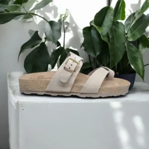 Calzaro Sandalias Bios | Sandalias Bios | Sandalia Plana Jerba 091 Nobuck Arena Beige