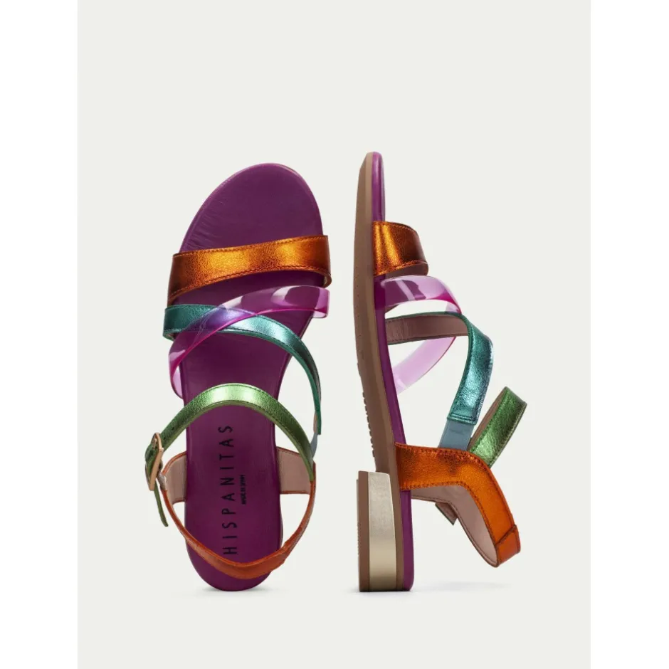 sandalia_plana_lena__mult_0.webp Calzaro Sandalias | Sandalia Plana Lena 243367 Multi-Metal.