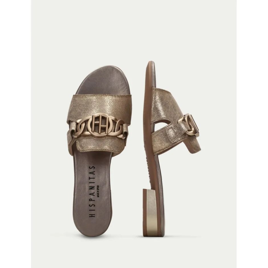 sandalia_plana_lena__oro__0.webp Calzaro Zuecos | Sandalias | Sandalia Plana Lena 243268 Oro Platino