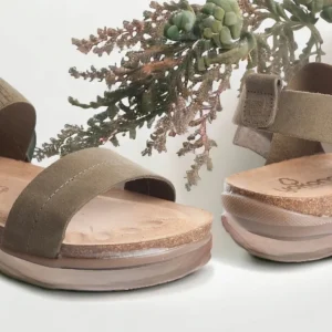 Calzaro Sandalias Bios | Sandalia Plana Manacor 001 Trebol Verde.
