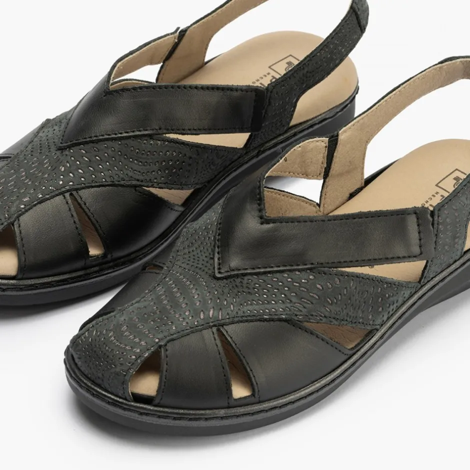 sandalia_plana_mujer__pun_0.webp Calzaro Sandalias | Sandalia Plana Mujer 5583 Punta Cerrada Negro.