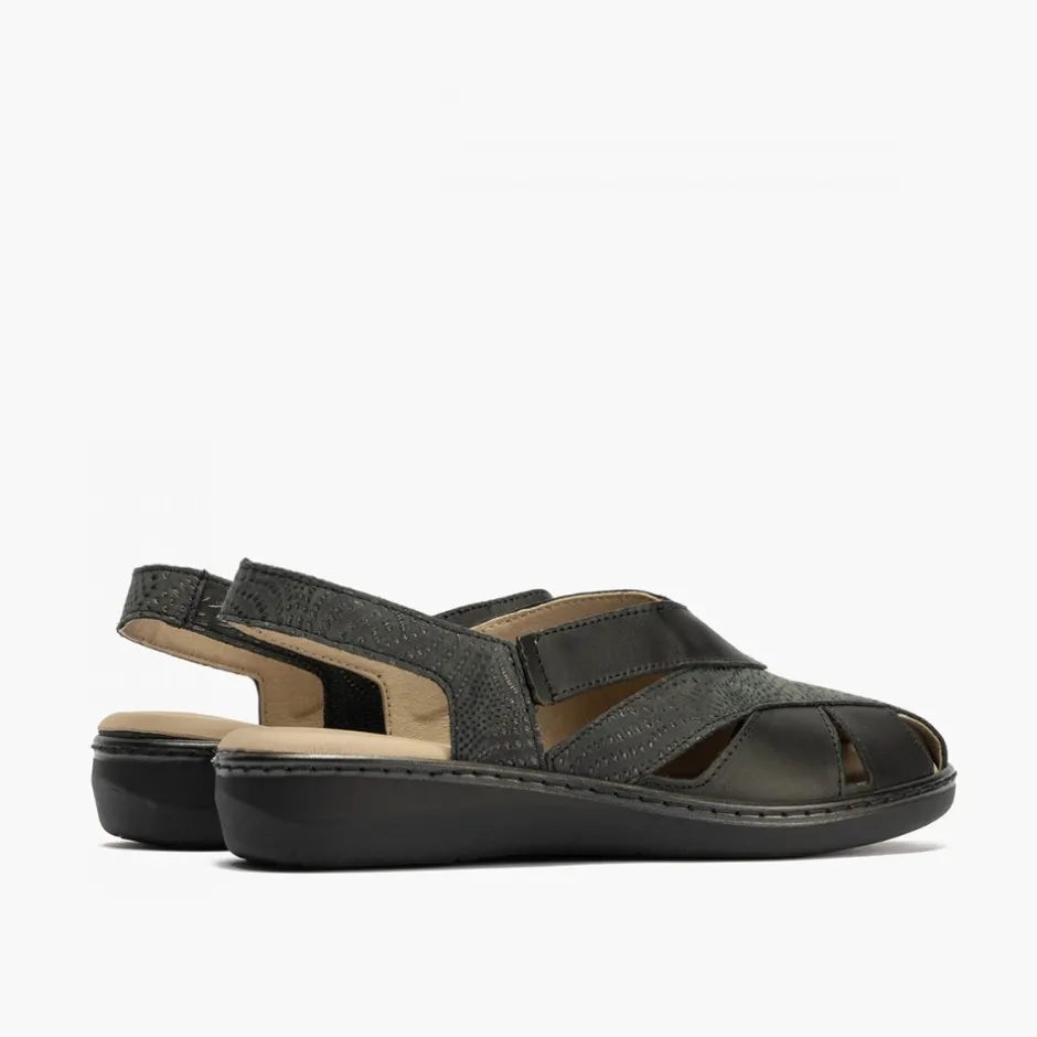 sandalia_plana_mujer__pun_4.webp Calzaro Sandalias | Sandalia Plana Mujer 5583 Punta Cerrada Negro.
