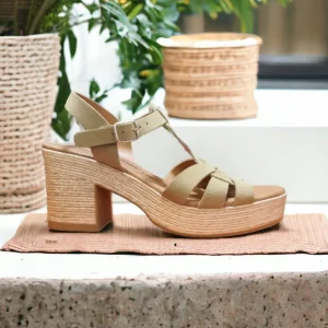Calzaro Sandalias | Sandalia Tacón Ancho y Plataforma 32403 Taupe