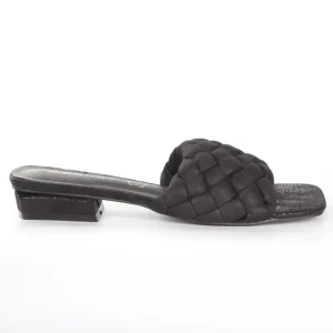 Calzaro Zuecos | Zapatos De Tac贸n | Sandalia Tacón Bajo Pala Acolchada Negro 164