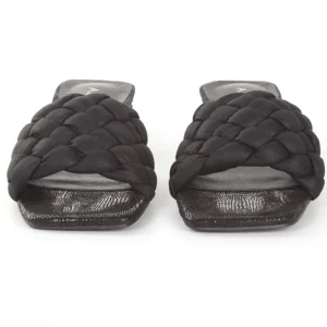Calzaro Zuecos | Zapatos De Tac贸n | Sandalia Tacón Bajo Pala Acolchada Negro 164