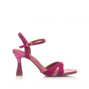 Calzaro Zapatos De Tac贸n | Zapatos De Tac贸n | Sandalia Tacón Fino 68405 Nuin Afelpado Fuxia