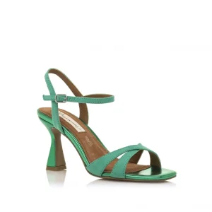 Calzaro Zapatos De Tac贸n | Zapatos De Tac贸n | Sandalia Tacón Fino 68405 Nuin Afelpado Verde