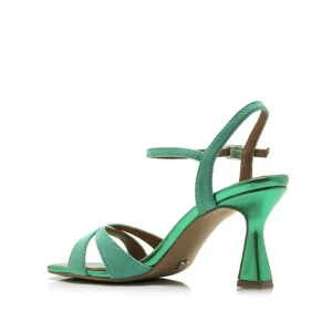 Calzaro Zapatos De Tac贸n | Zapatos De Tac贸n | Sandalia Tacón Fino 68405 Nuin Afelpado Verde
