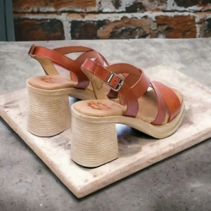 Calzaro Sandalias | Sandalia Tacón Medio 2975 Cuero Nadia.