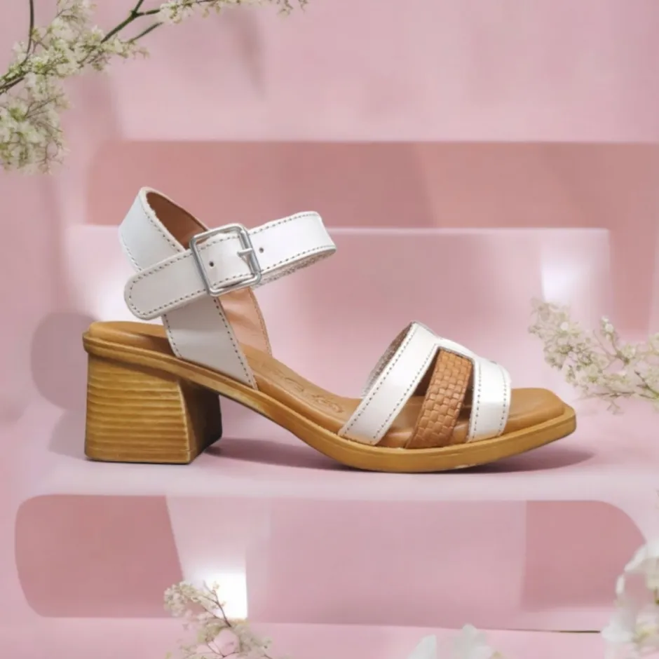 sandalia_tacn_medio__taup_0.webp Calzaro Sandalias | Sandalia Tacón Medio 4178 Taupe Crema y Marrón.