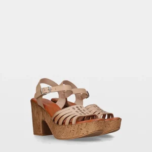 Calzaro Sandalias | Sandalia Tacón Sport Katya Natural Beige