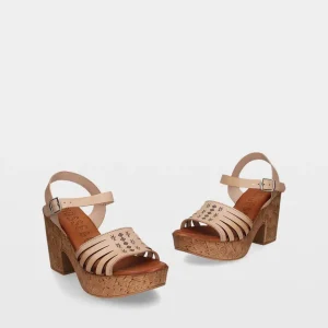 Calzaro Sandalias | Sandalia Tacón Sport Katya Natural Beige