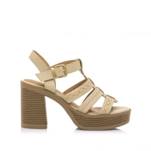 Calzaro Zapatos De Tac贸n | Zapatos De Tac贸n | Sandalia Tacón Sport New 67 53384 Crema Beige