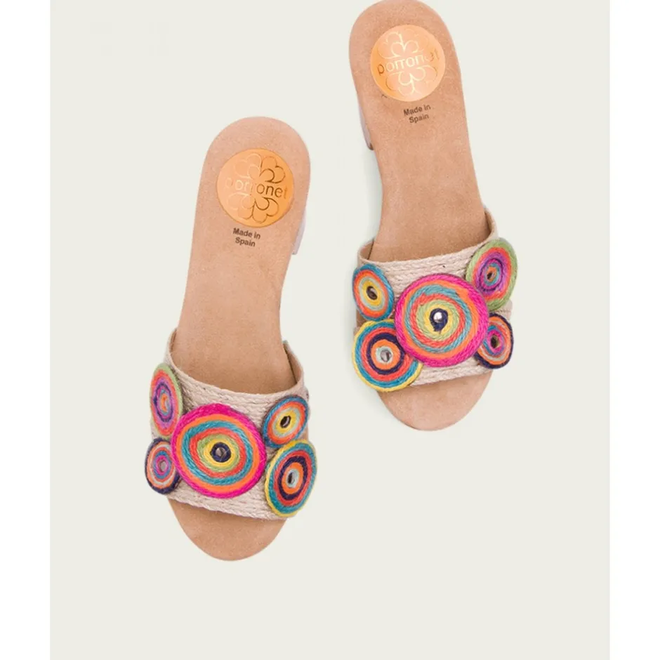 Calzaro Zuecos | Sandalias | Sandalia Tacón Yute Colores Gladis 2885.