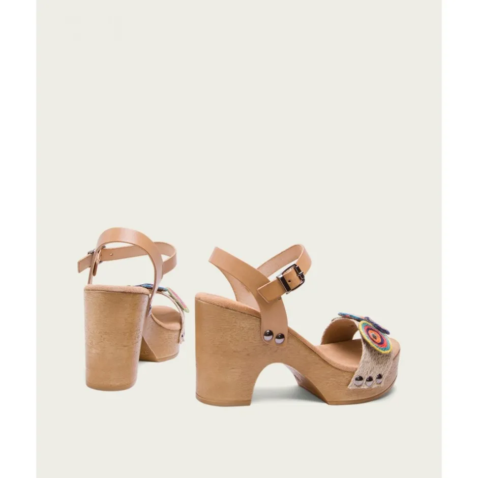 Calzaro Zuecos | Sandalia Tacón Yute Colores Gisela 2886.