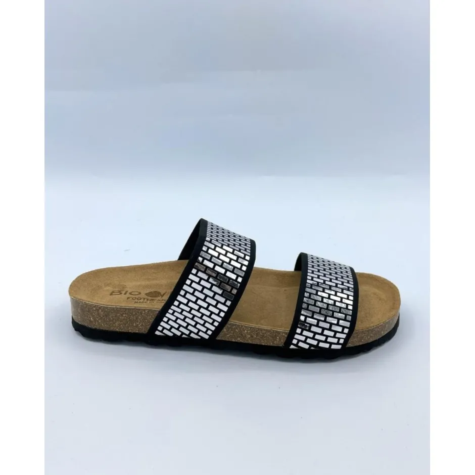 sandalia_tiras__carin_neg_0.webp Calzaro Sandalias Bios | Sandalia tiras 78232 Carin negro y plata