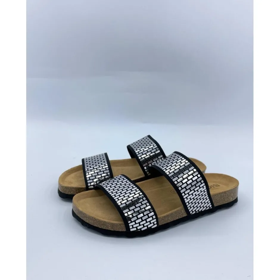 sandalia_tiras__carin_neg_2.webp Calzaro Sandalias Bios | Sandalia tiras 78232 Carin negro y plata