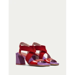 Calzaro Zapatos De Tac贸n | Sandalias Tacón 243228 Mallorca Violet Rojo.