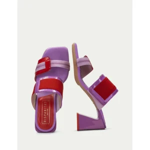 Calzaro Zapatos De Tac贸n | Sandalias Tacón 243227 Mallorca Rojo y Violet.