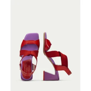 Calzaro Zapatos De Tac贸n | Sandalias Tacón 243228 Mallorca Violet Rojo.