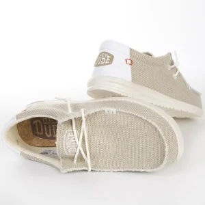 Calzaro Deportivas Casual | Zapatilla Cordones Casual 40003 Braided Beige Off White
