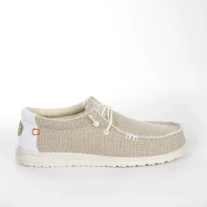 Calzaro Deportivas Casual | Zapatilla Cordones Casual 40003 Braided Beige Off White