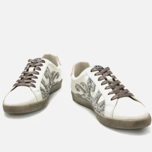 Calzaro Deportivas | Casual | Zapatillas Deportivas 60572 Bowie Blanca Glitter Gris.